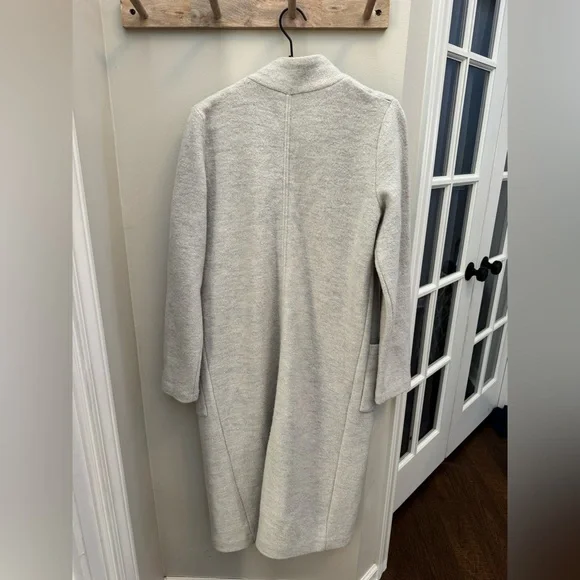 Anthropologie Moth Grey Long Wool Car Coat - Picture 6 of 6